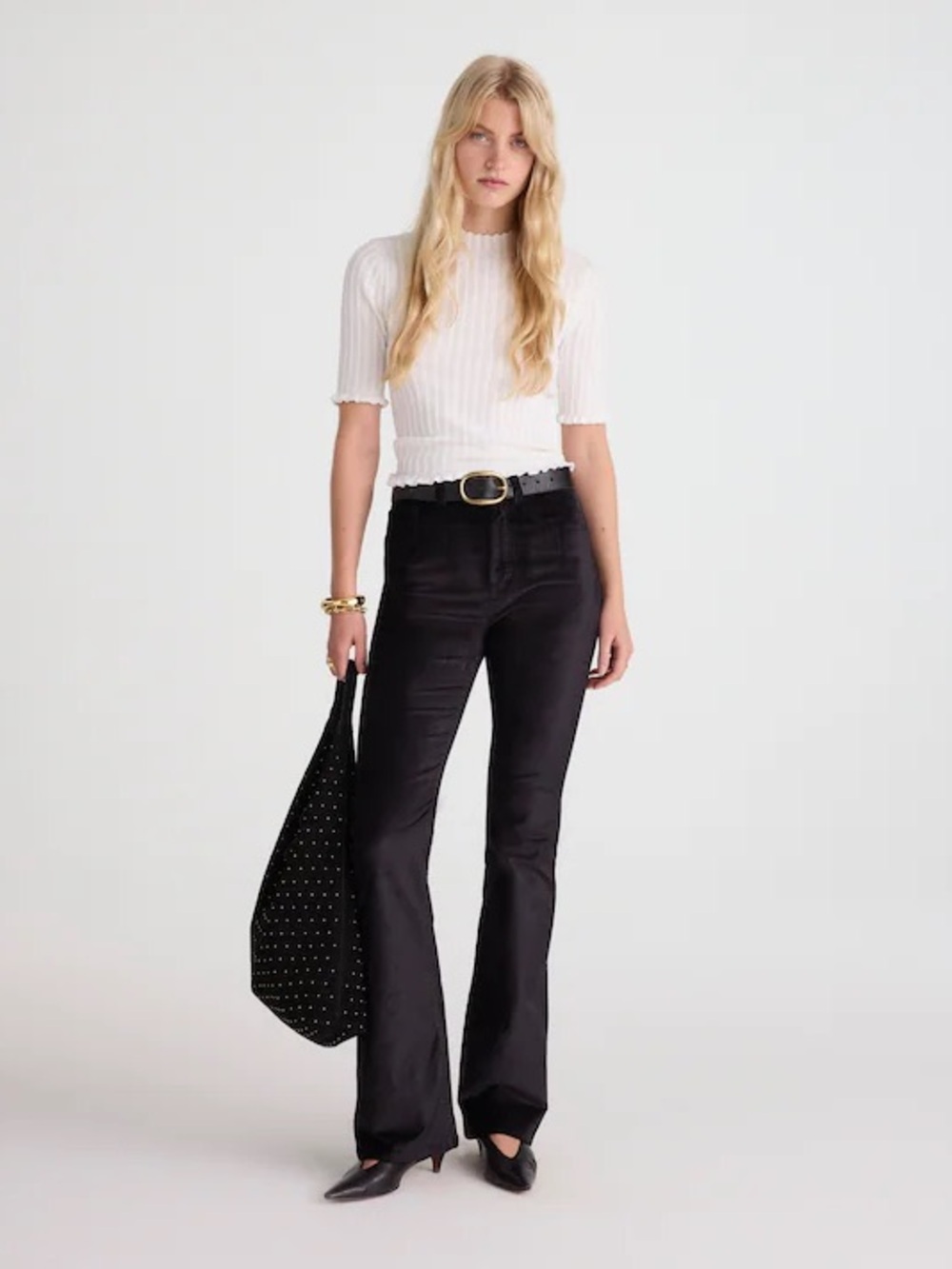 Madewell The Stretch Flare Pant in Velvet